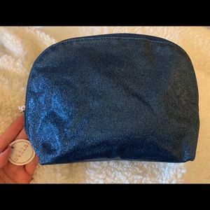 Stila Blue Sparkly Makeup Bag